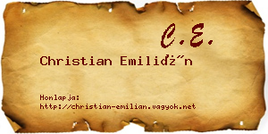 Christian Emilián névjegykártya